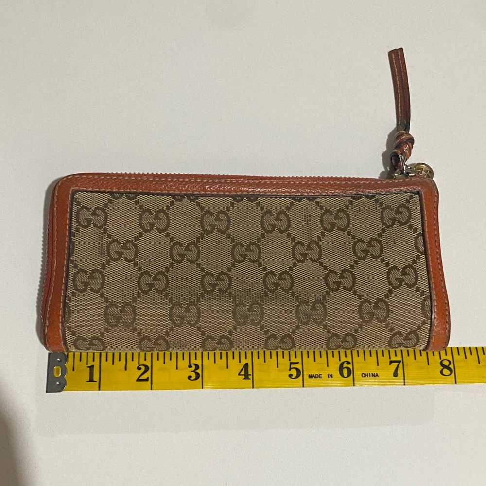 Gucci Tan and Brown Monogram Pouch